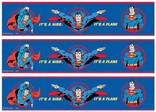 Superman Edible Icing Cake Strips - Click Image to Close